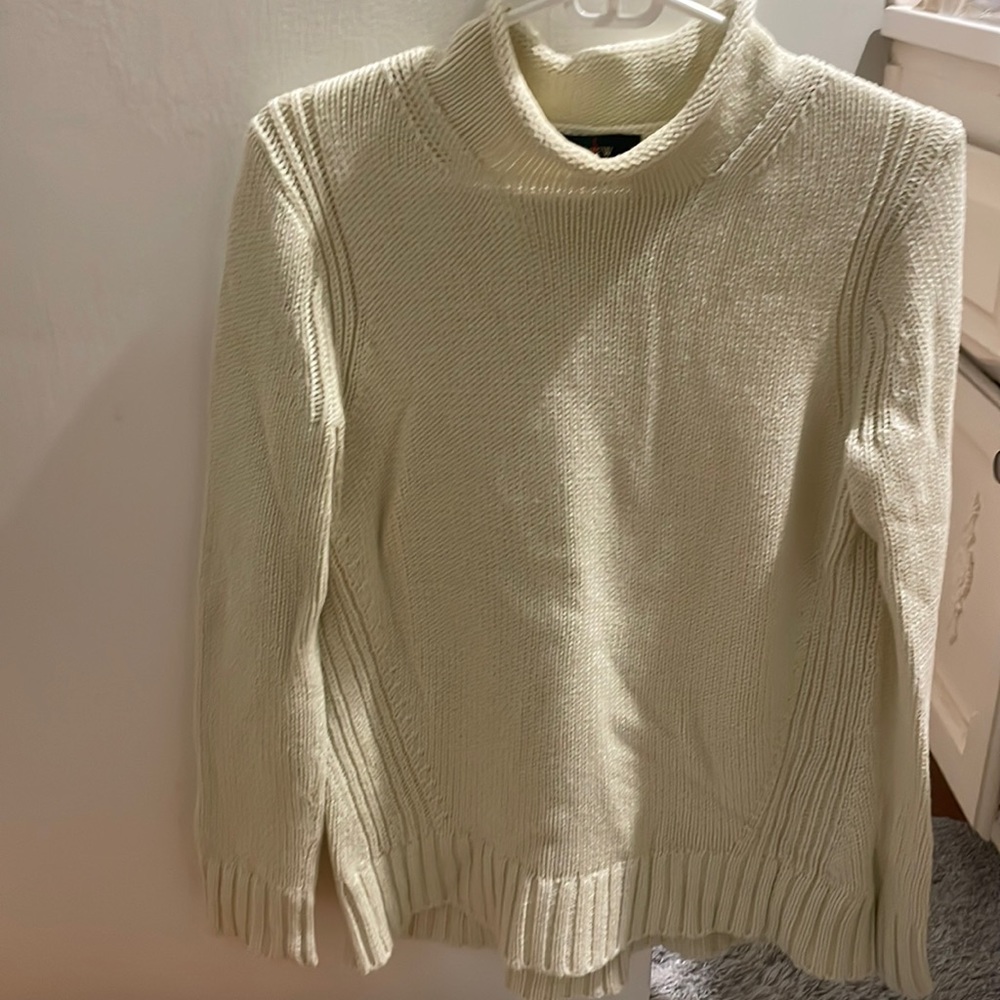 Ivory, J.Crew mock neck sweater